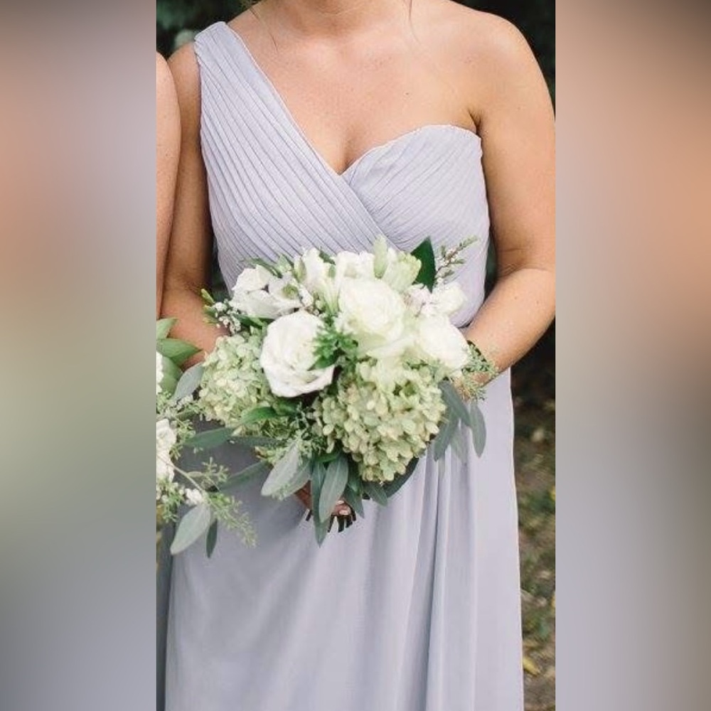Elegant One-Shoulder Gray Dress